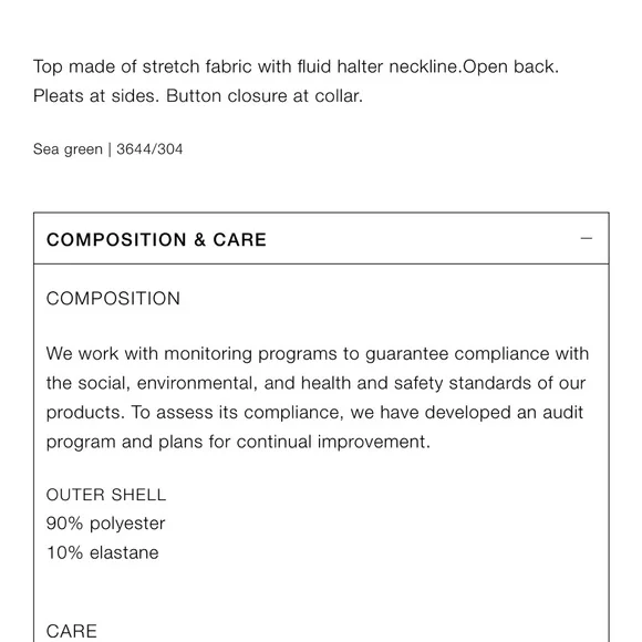 stretch halter top high neck sea moss green - Picture 5 of 5